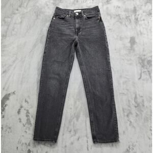 H&M Jeans Womens 2 Washed Black High Rise Skinny Ankle Stretch Denim Casual